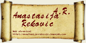Anastasija Reković vizit kartica